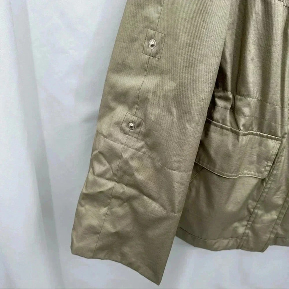 Platinum Utex Womens Lightweight Jacket XS Tan Hooded Pockets - Picture 9 of 15